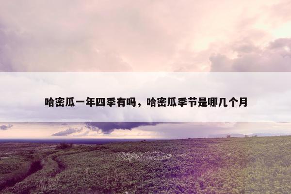 哈密瓜一年四季有吗,哈密瓜季节是哪几个月 哈密瓜一年四季有吗,哈密瓜季节是哪几个月