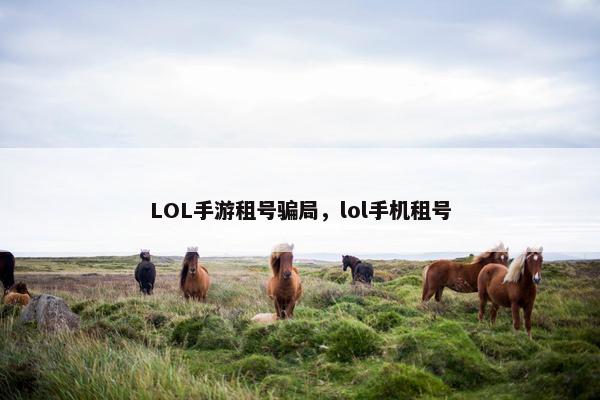 LOL手游租号骗局，lol手机租号