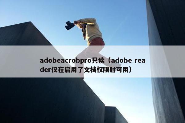 adobeacrobpro只读（adobe reader仅在启用了文档权限时可用）