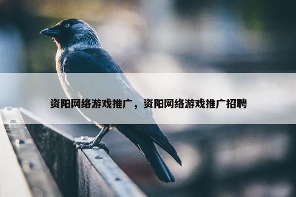 资阳网络游戏推广，资阳网络游戏推广招聘