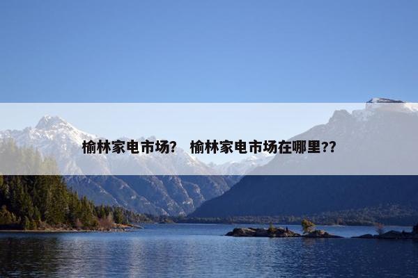 榆林家电市场？ 榆林家电市场在哪里?？