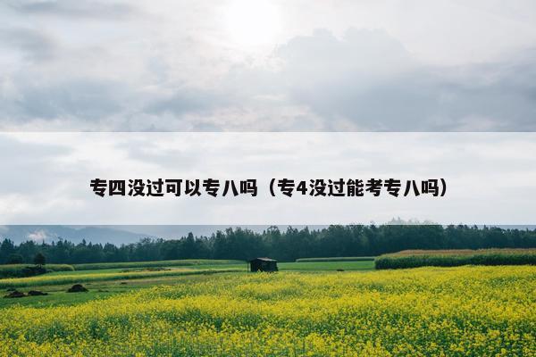 专四没过可以专八吗（专4没过能考专八吗）