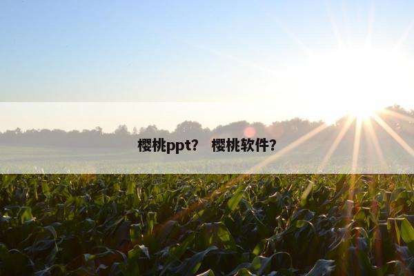 樱桃ppt？ 樱桃软件？