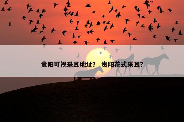 贵阳可视采耳地址? 贵阳花式采耳? 贵阳可视采耳地址? 贵阳花式采耳?