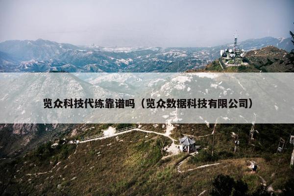 览众科技代练靠谱吗（览众数据科技有限公司）