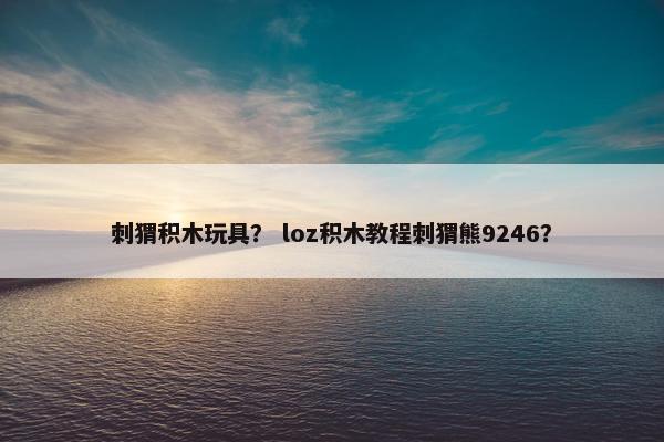 刺猬积木玩具？ loz积木教程刺猬熊9246？