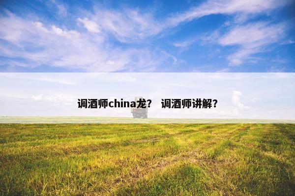 调酒师china龙？ 调酒师讲解？
