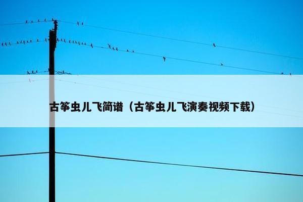 古筝虫儿飞简谱（古筝虫儿飞演奏视频下载）