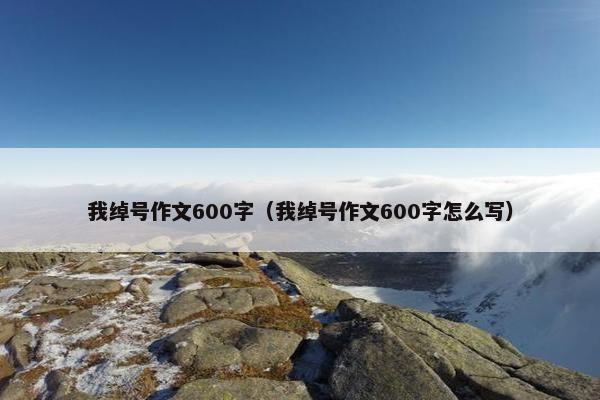 我绰号作文600字（我绰号作文600字怎么写）