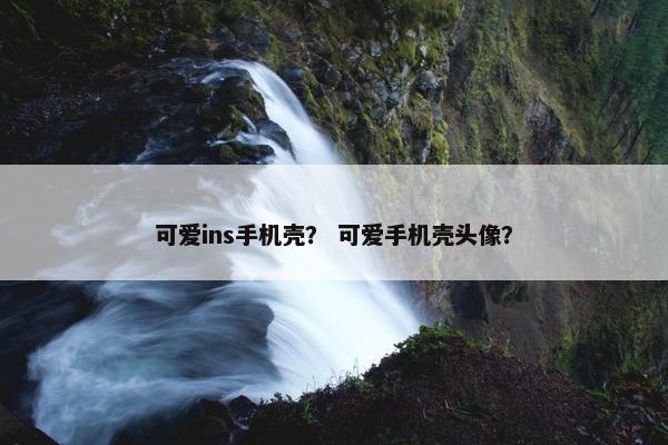 可爱ins手机壳？ 可爱手机壳头像？