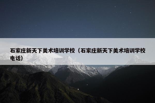 石家庄新天下美术培训学校（石家庄新天下美术培训学校电话）
