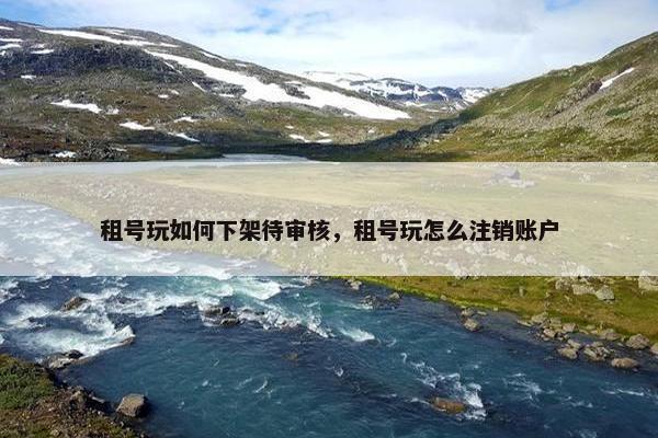租号玩如何下架待审核，租号玩怎么注销账户
