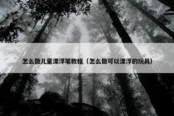 怎么做儿童漂浮笔教程（怎么做可以漂浮的玩具）
