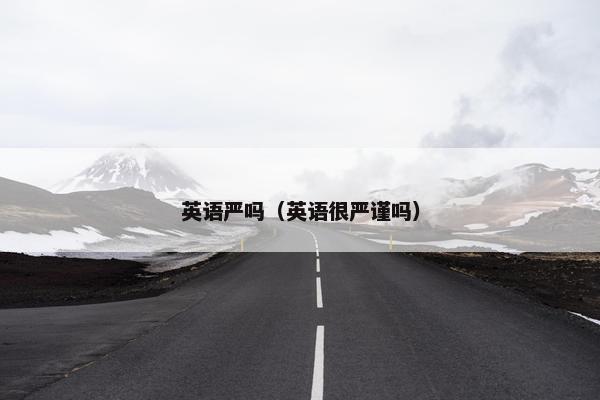 英语严吗（英语很严谨吗）