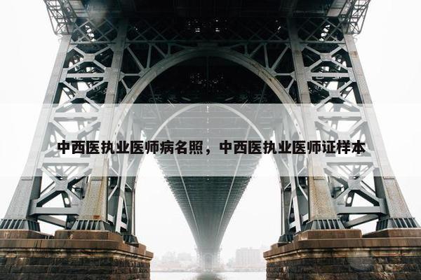 中西医执业医师病名照,中西医执业医师证样本 中西医执业医师病名照,中西医执业医师证样本