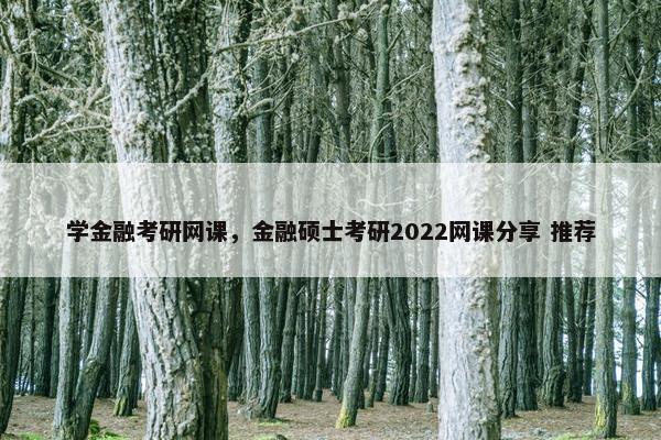 学金融考研网课,金融硕士考研2022网课分享 推荐 学金融考研网课,金融硕士考研2022网课分享 推荐