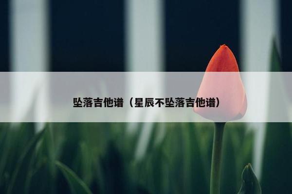 坠落吉他谱(星辰不坠落吉他谱) 坠落吉他谱(星辰不坠落吉他谱)