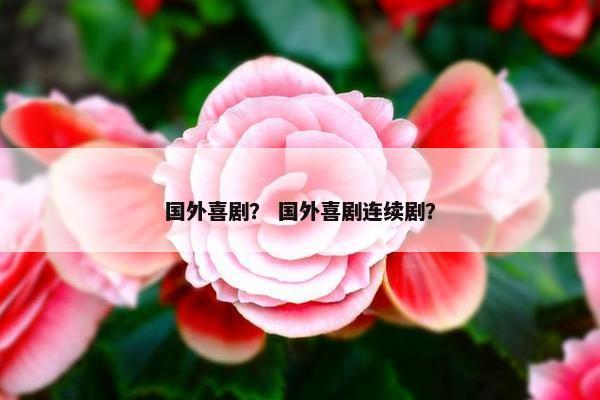 国外喜剧？ 国外喜剧连续剧？