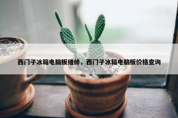 西门子冰箱电脑板维修，西门子冰箱电脑板价格查询