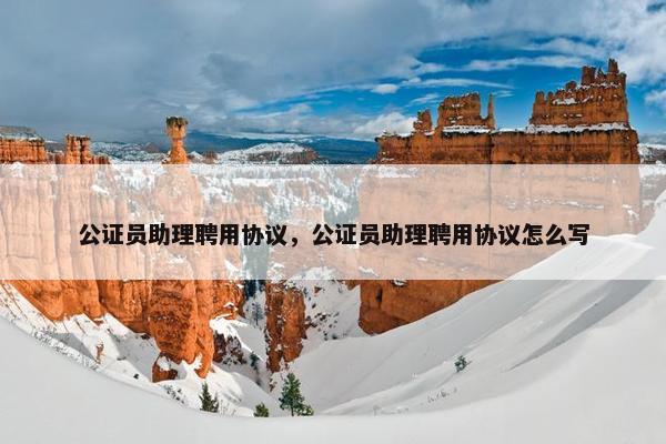 公证员助理聘用协议，公证员助理聘用协议怎么写