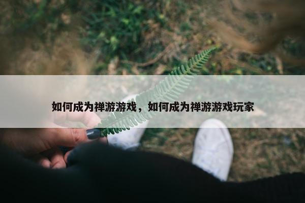 如何成为禅游游戏，如何成为禅游游戏玩家