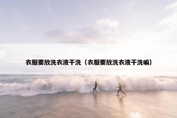 衣服要放洗衣液干洗（衣服要放洗衣液干洗嘛）