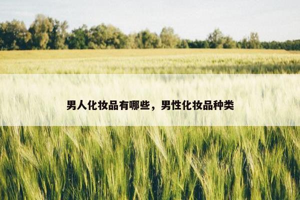 男人化妆品有哪些,男性化妆品种类 男人化妆品有哪些,男性化妆品种类