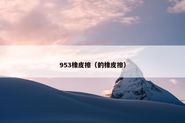 953橡皮擦（的橡皮擦）