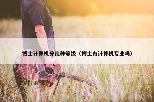 博士计算机分几种等级(博士有计算机专业吗) 博士计算机分几种等级(博士有计算机专业吗)