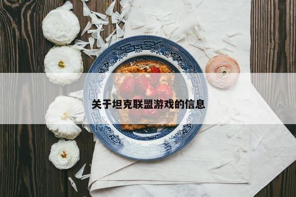 关于坦克联盟游戏的信息