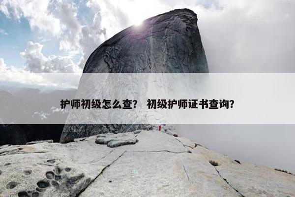 护师初级怎么查？ 初级护师证书查询？