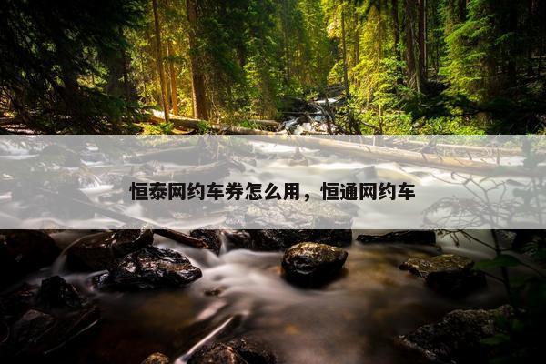 恒泰网约车券怎么用，恒通网约车