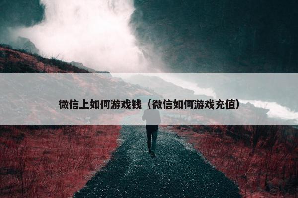 微信上如何游戏钱(微信如何游戏充值) 微信上如何游戏钱(微信如何游戏充值)