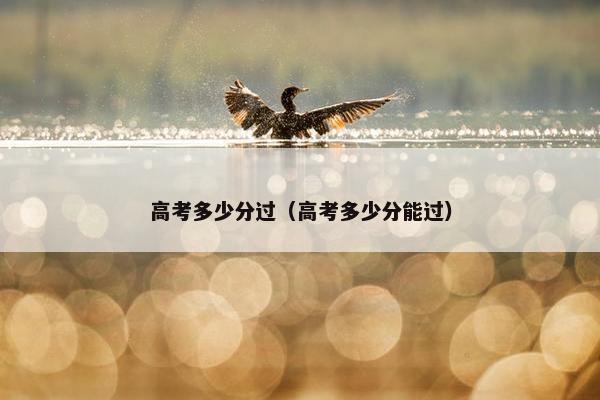 高考多少分过（高考多少分能过）