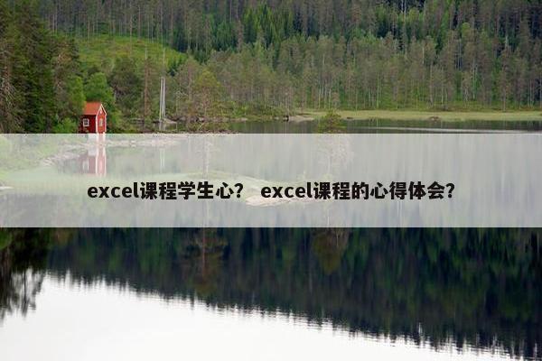 excel课程学生心？ excel课程的心得体会？