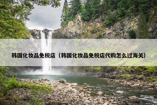 韩国化妆品免税店(韩国化妆品免税店代购怎么过海关) 韩国化妆品免税店(韩国化妆品免税店代购怎么过海关)