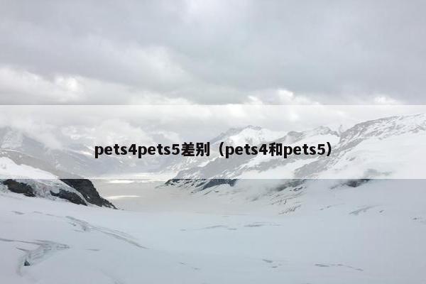 pets4pets5差别（pets4和pets5）