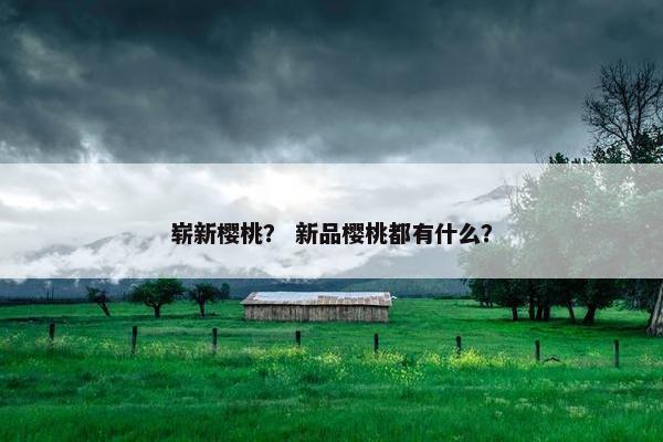 崭新樱桃? 新品樱桃都有什么? 崭新樱桃? 新品樱桃都有什么?