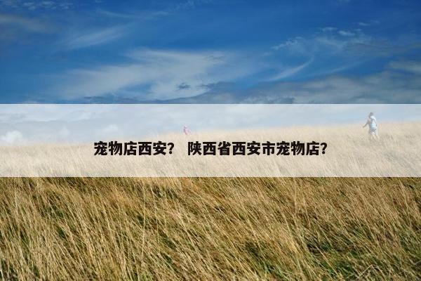 宠物店西安？ 陕西省西安市宠物店？