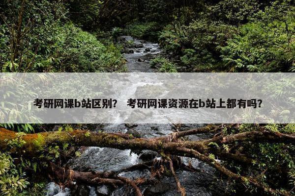考研网课b站区别？ 考研网课资源在b站上都有吗？
