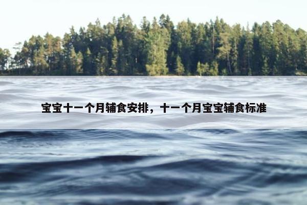 宝宝十一个月辅食安排,十一个月宝宝辅食标准 宝宝十一个月辅食安排,十一个月宝宝辅食标准