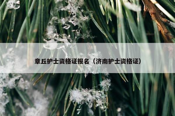 章丘护士资格证报名（济南护士资格证）