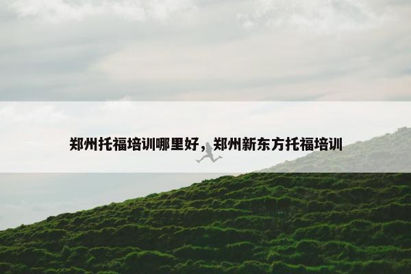 郑州托福培训哪里好，郑州新东方托福培训