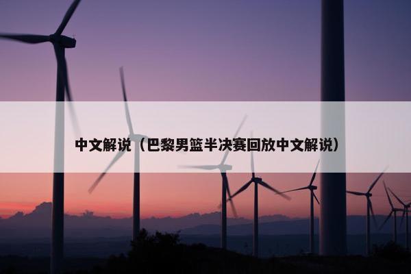 中文解说(巴黎男篮半决赛回放中文解说) 中文解说(巴黎男篮半决赛回放中文解说)