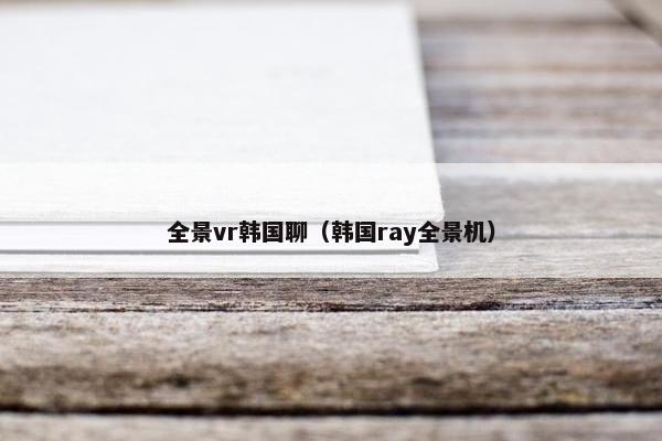 全景vr韩国聊（韩国ray全景机）