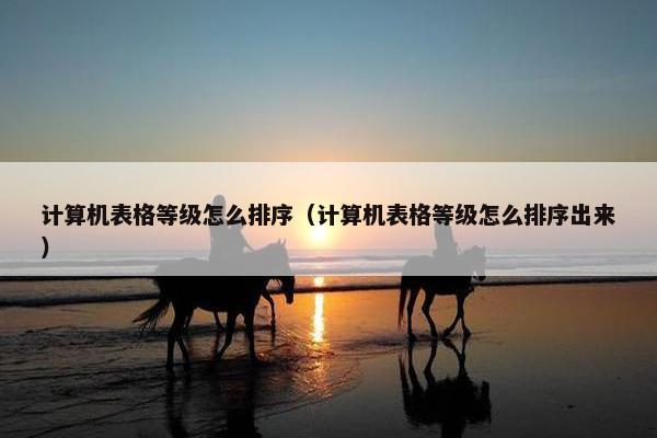 计算机表格等级怎么排序（计算机表格等级怎么排序出来）