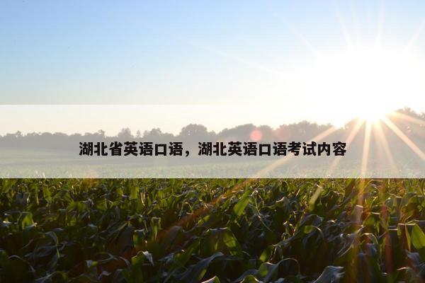 湖北省英语口语，湖北英语口语考试内容