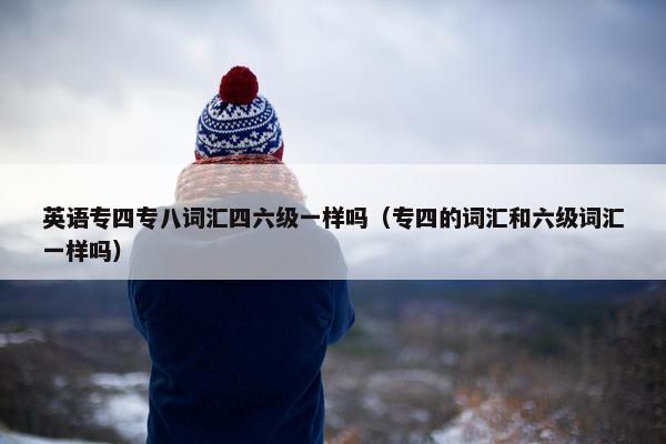 英语专四专八词汇四六级一样吗（专四的词汇和六级词汇一样吗）
