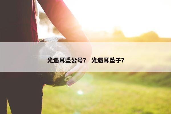 光遇耳坠公号？ 光遇耳坠子？