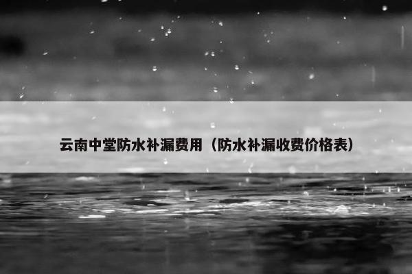 云南中堂防水补漏费用(防水补漏收费价格表) 云南中堂防水补漏费用(防水补漏收费价格表)